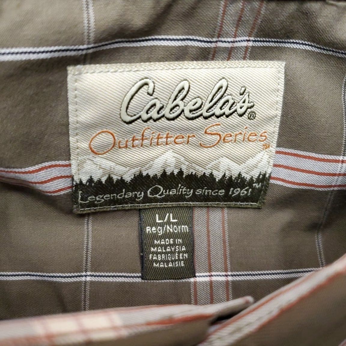 Vintage Cabela's Shirt Men XL Green Plaid 100% Cotton Long Sleeve Outdoor Casual, Button-Up, Button-Down Collar, Pockets, Woven Shine Size US XL / EU 56 / 4 - 4 Thumbnail