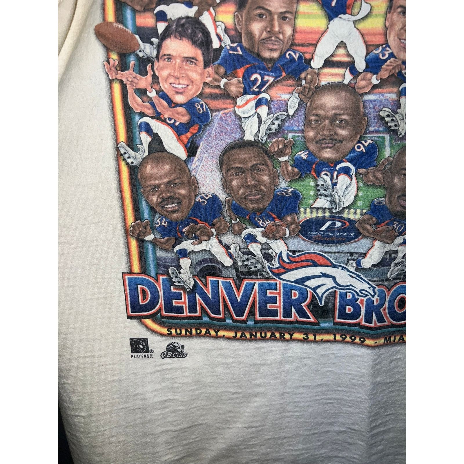 Pro Player Vintage Denver Broncos Caricature Shirt Super Bowl 90s Tee M Size US M / EU 48-50 / 2 - 4 Thumbnail