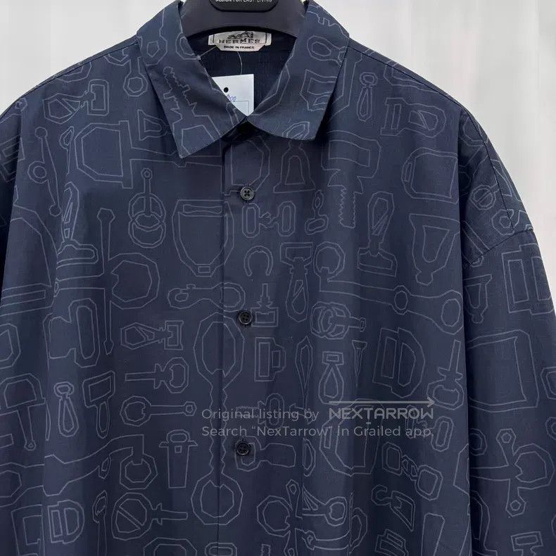 Hermes Hermes size 41 Saddle Full Print Shirt Jacket Size US XS / EU 42 / 0 - 3 Thumbnail