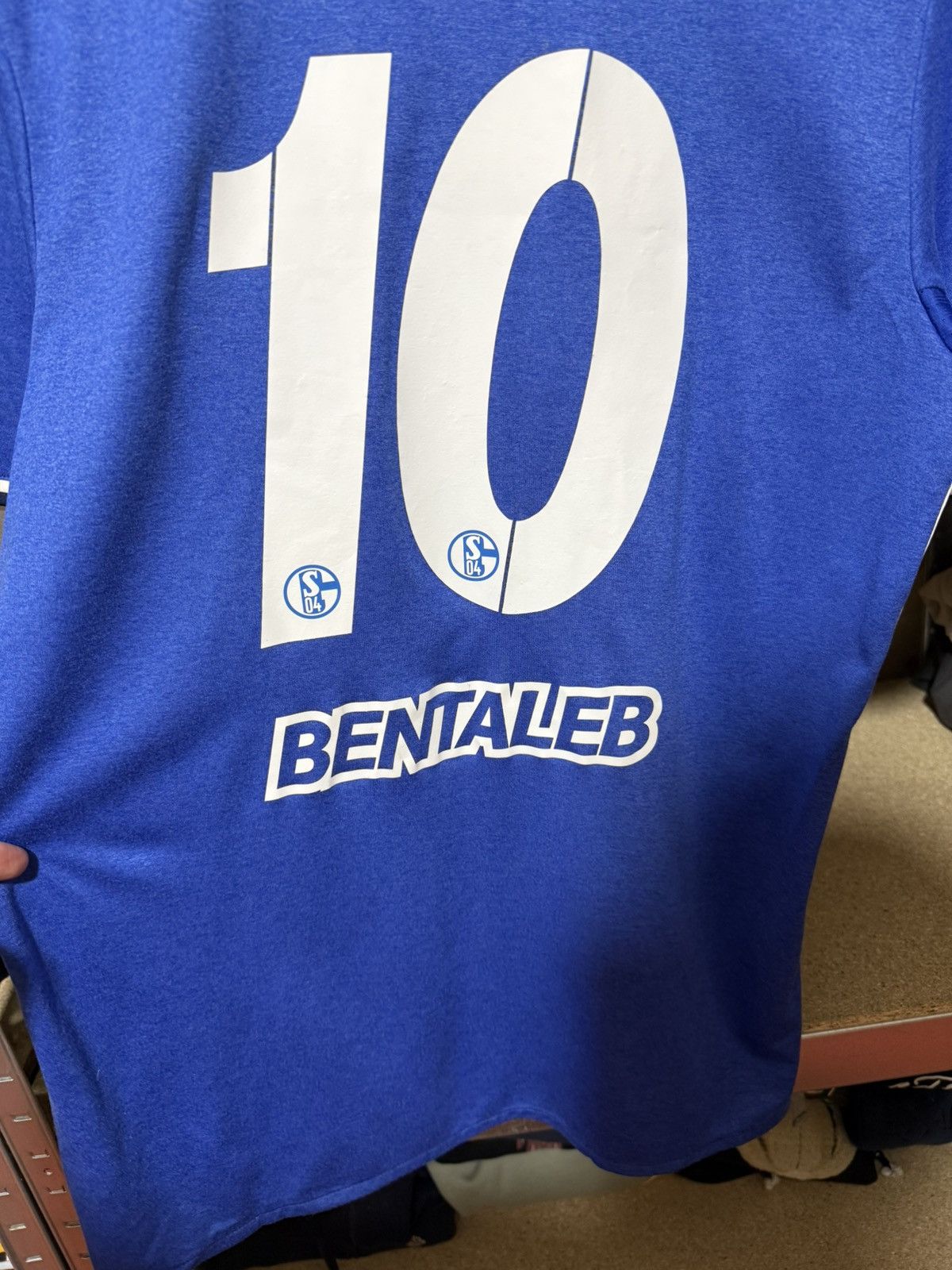 Adidas × Vintage Adidas SCHALKE 2016 2017 HOME Bentaleb Soccer Jersey Size US L / EU 52-54 / 3 - 8 Thumbnail