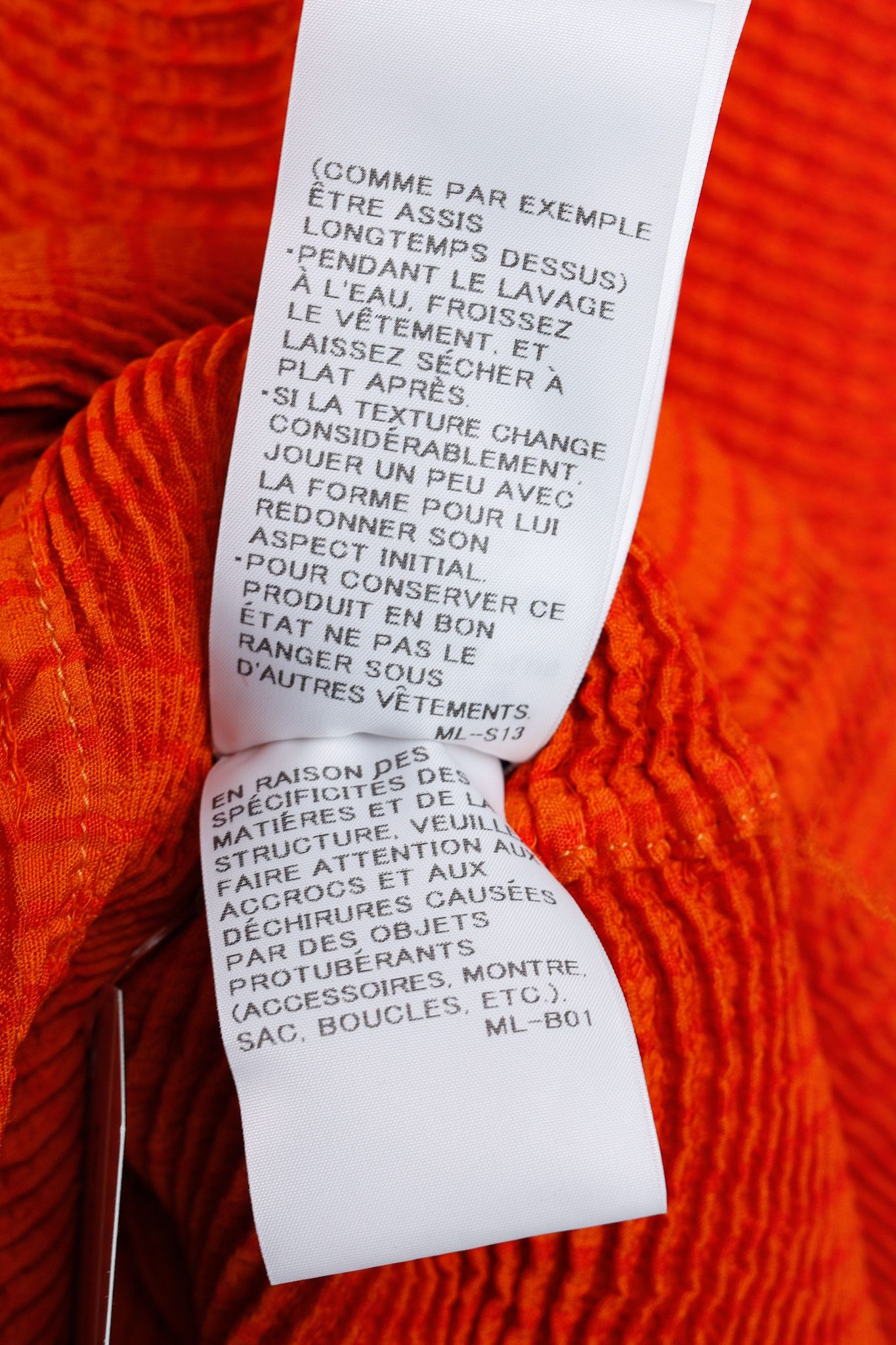 Issey Miyake Issey Miyake Mainline Orange Wave Spongy Pleats Tunic Size L / US 10 / IT 46 - 12 Thumbnail