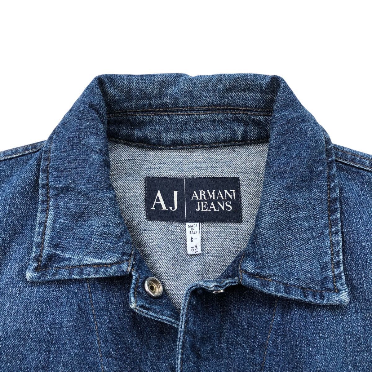 Armani Armani Jeans INDIGO Denim Snap Button JACKET Size M / US 6-8 / IT 42-44 - 12 Thumbnail