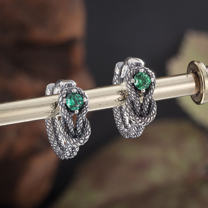 Jewelry × Sterling Silver Snake Vintage Earrings One Pairs Chrome Jewelry Size ONE SIZE - 2 Thumbnail