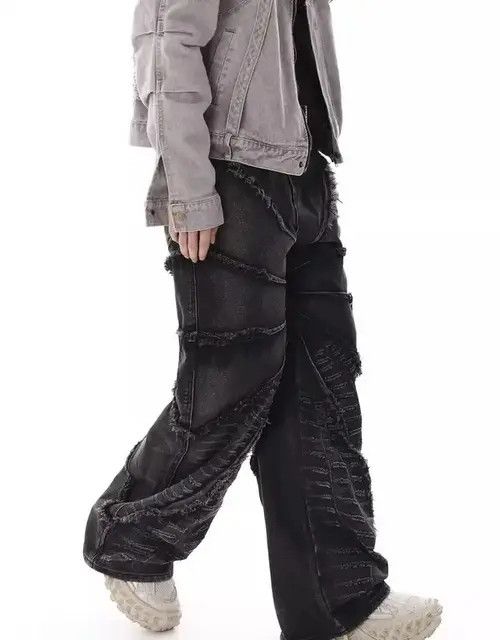 Jean Frayed Edges Baggy Jean Size US 31 - 4 Thumbnail