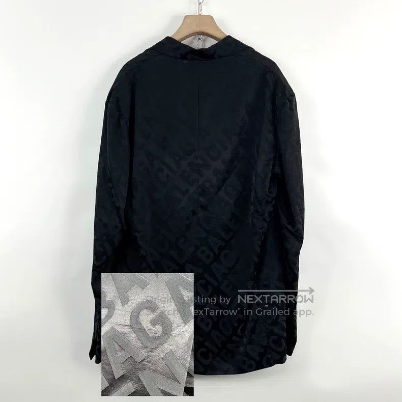 Balenciaga Balenciaga Black Hidden Logo Silk Blazer Jacket Size US S / EU 44-46 / 1 - 8 Thumbnail