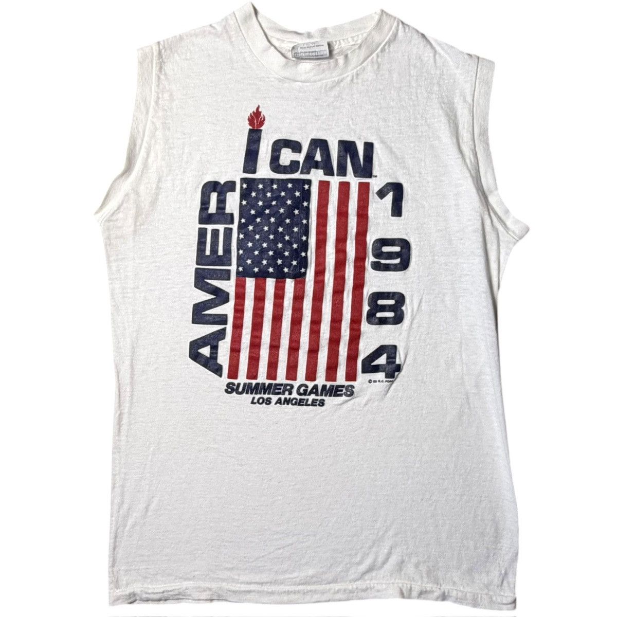 Other Olympics 1984 Vintage American Los Angeles Tank Top Size L / US 10 / IT 46 - 1 Thumbnail