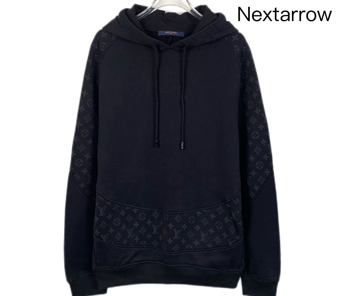 Louis Vuitton Louis Vuitton Lv Black Logo Cotton Hooded Long Sleeve Hoodie Size US L / EU 52-54 / 3 - 1 Thumbnail