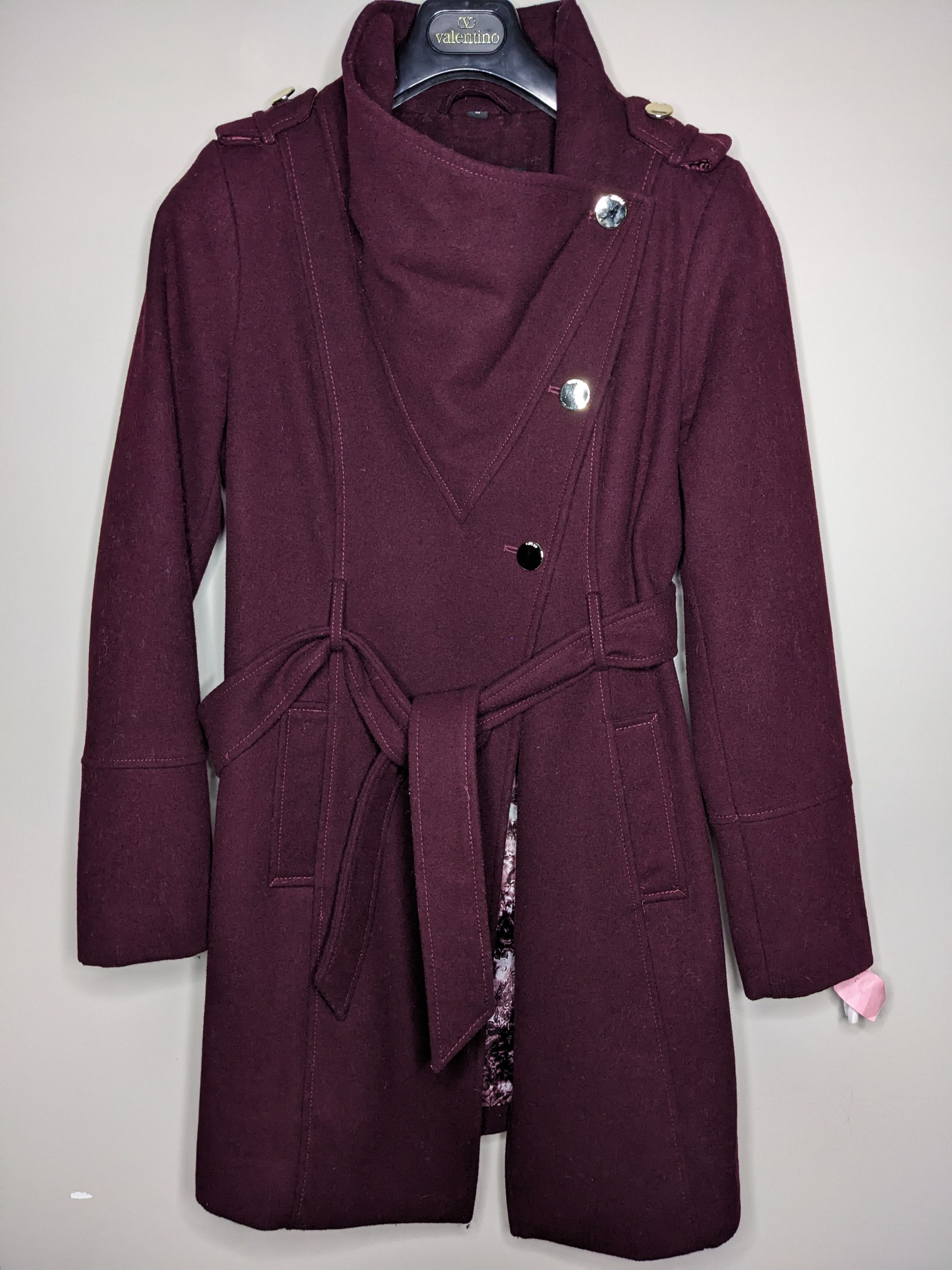 Guess Guess Belted Asymmetrical Wool Walker Trench Coat Sz Medium Size M / US 6-8 / IT 42-44 - 1 Thumbnail