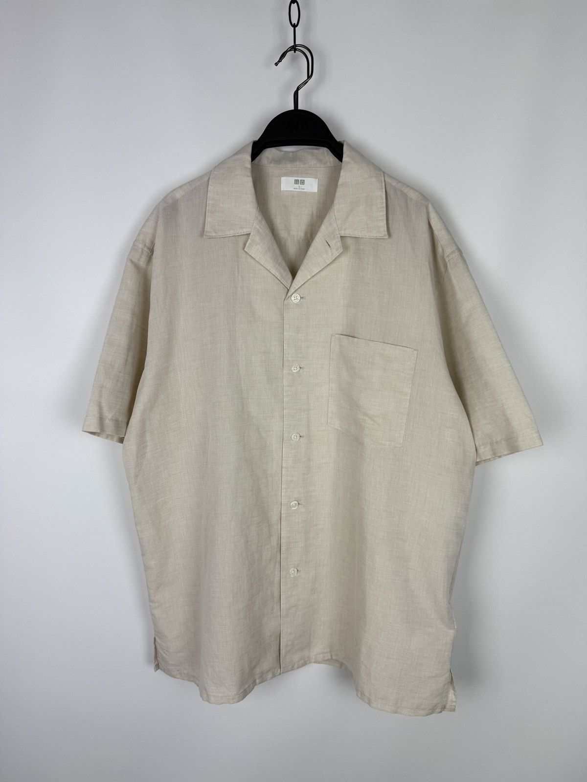Uniqlo Uniqlo Linen Blend Open Collar Boxy Short Sleeve Shirt L Size US L / EU 52-54 / 3 - 1 Thumbnail