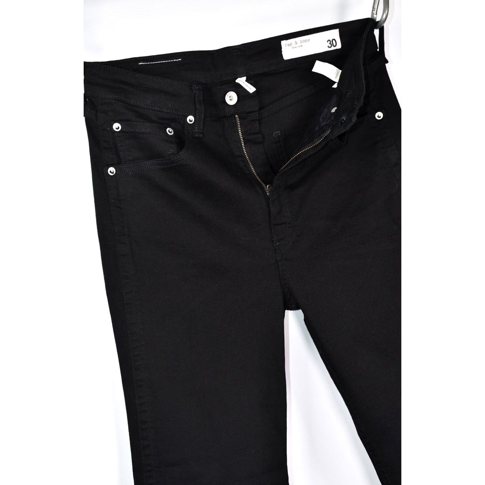 Rag & Bone RAG & BONE Super High-Rise Flare Jeans Pants Size 30 Black Women's Regular Jeans 78%Cotton 15%Lyocell 5%Polyester 2%Elastane — Vintage No Size 30" / US 8 / IT 44 - 6 Thumbnail
