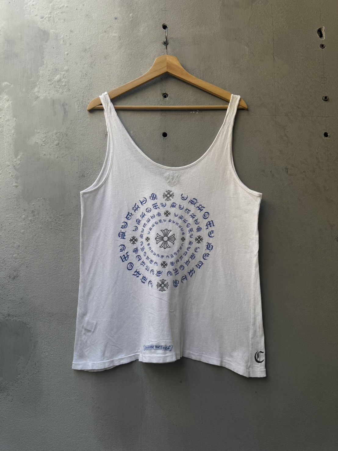 Chrome Hearts OLD Circle Cross logo top tank