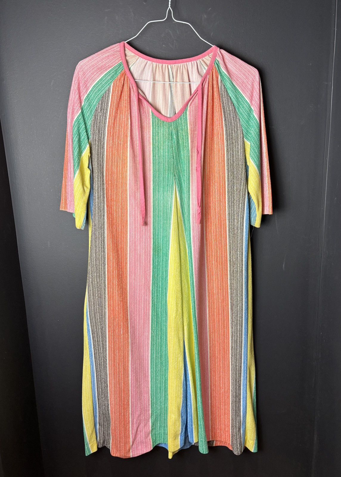 Vintage 1970s Beach Dress Vintage Sun Dress Frock Mod MCM Terry 70s Size ONE SIZE - 2 Thumbnail