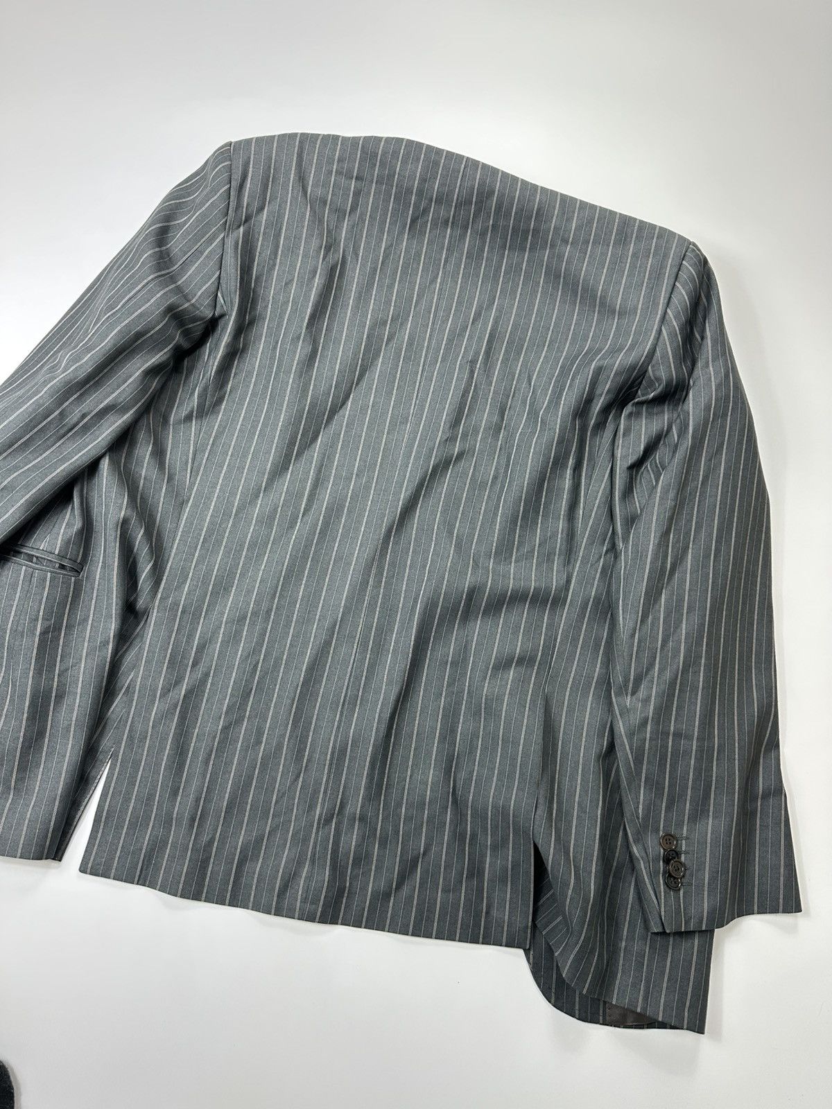 Ermenegildo Zegna Ermenegildo Zegna Tesuto Wool Suit Gray Vintage Size 42R - 11 Thumbnail