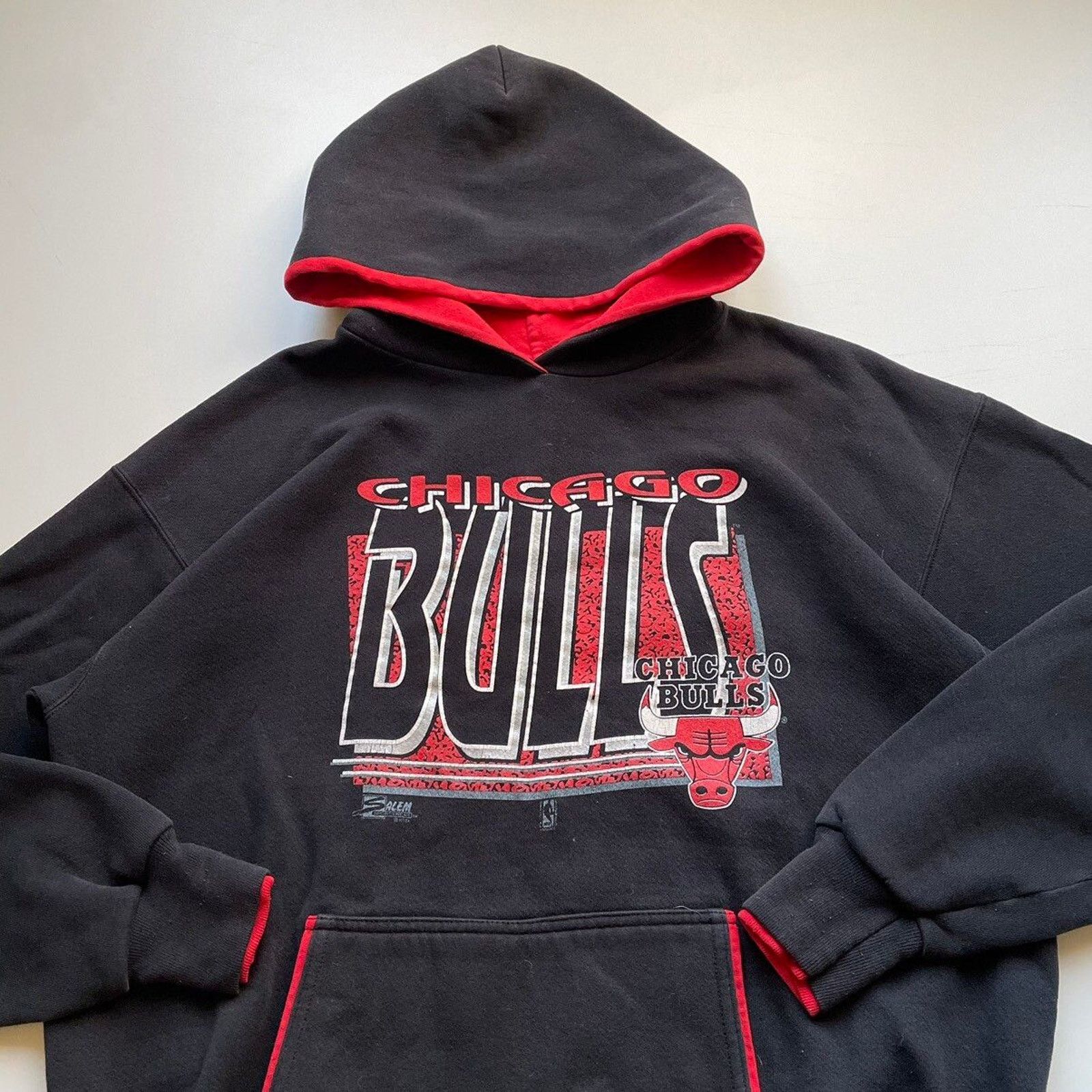 NBA Vintage 1990s Chicago Bulls NBA Graphic Pullover Hoodie XL Size US L / EU 52-54 / 3 - 2 Thumbnail