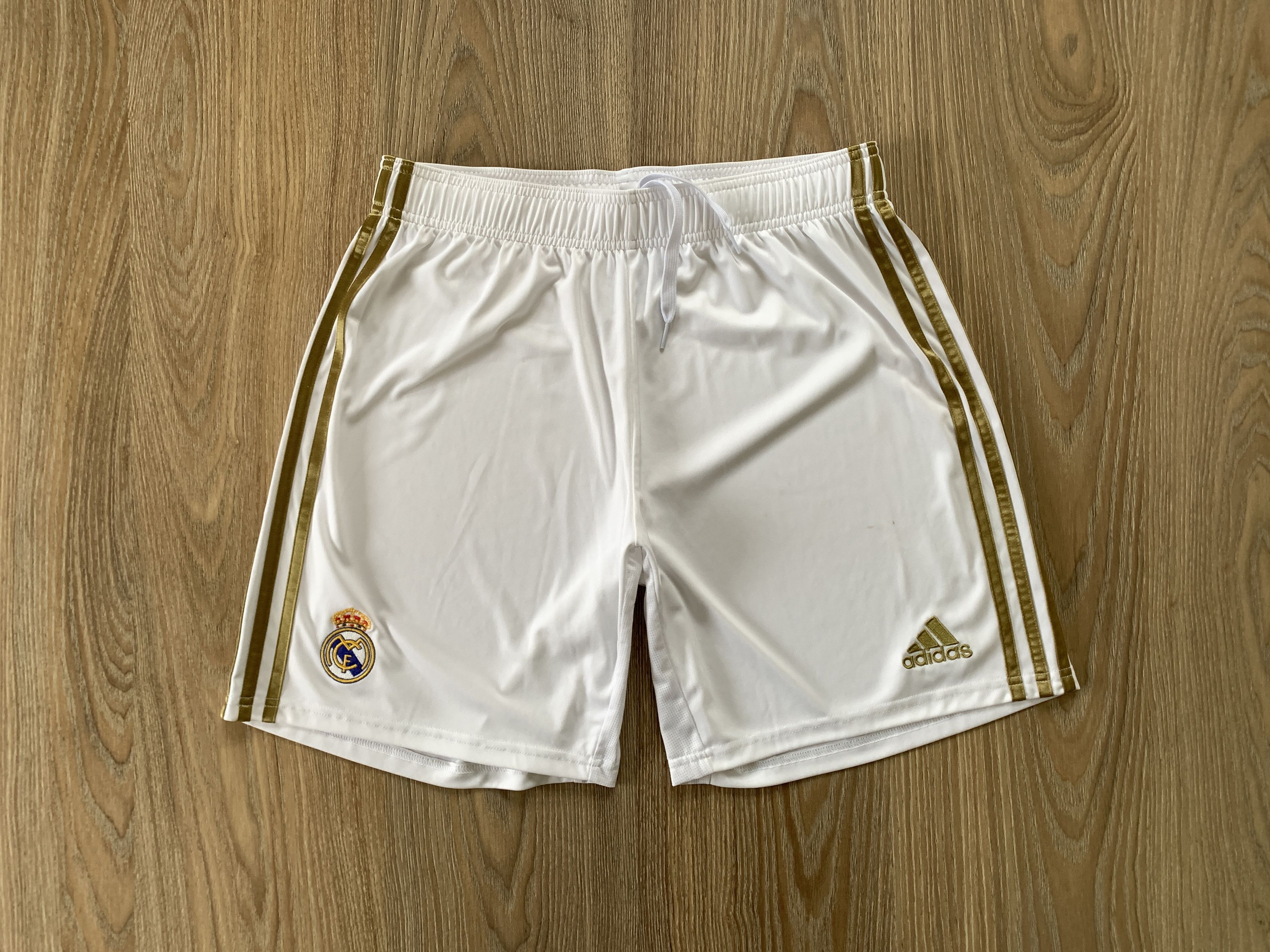 image of Adidas Real Madrid Shorts 2020 in White, Men's (Size 36)