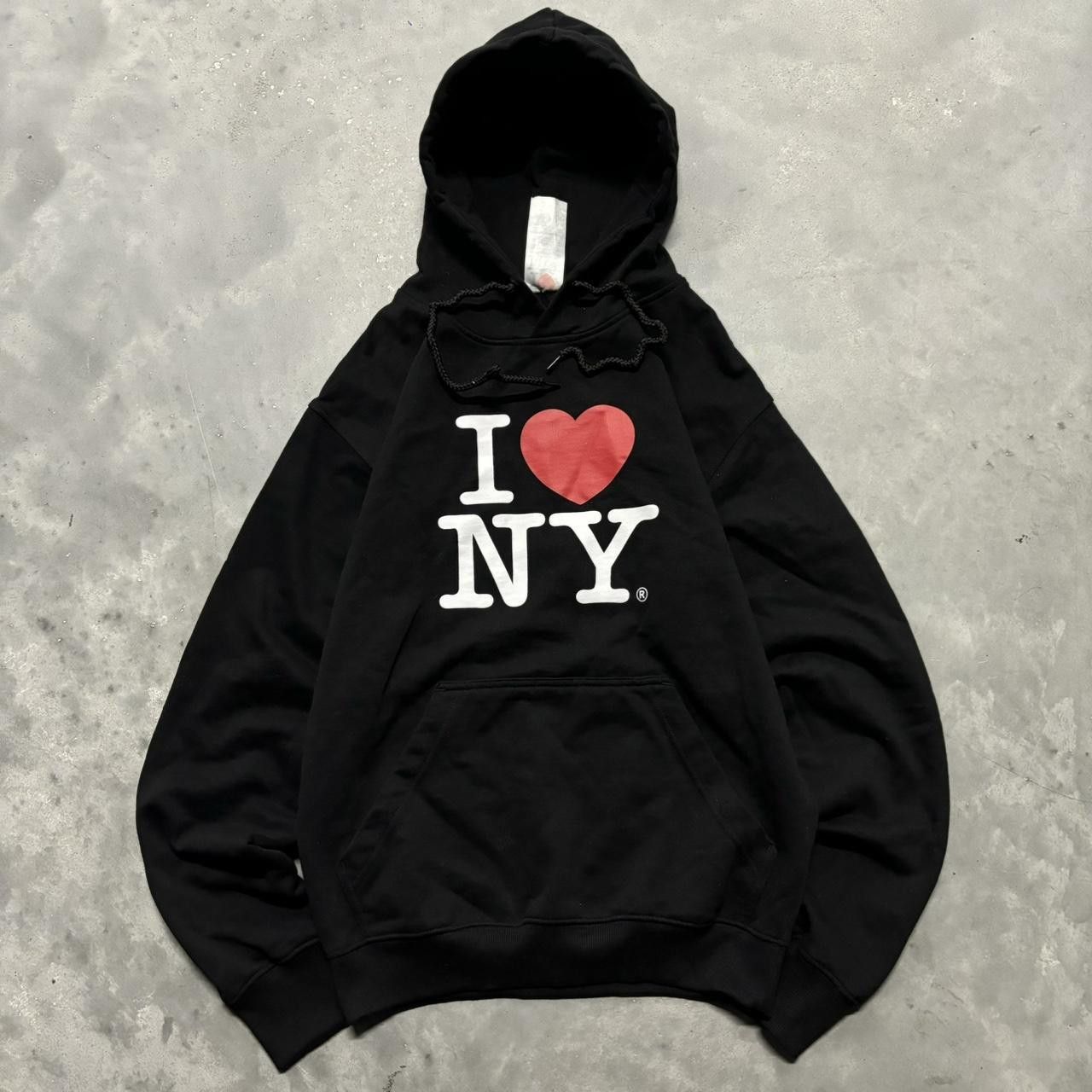 I Love NY × Vintage Crazy Vintage Y2K/2000s Black Cute I Love NY Scene Cyber Graphic Hoodie! Size S / US 4 / IT 40 - 1 Thumbnail