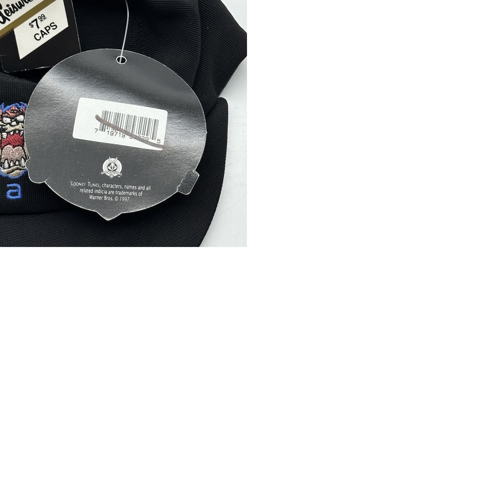 Vintage VINTAGE Warner Bros. Hat Cap 5 Panel Strap Back Black Taz 90s Cartoon 5 Panel NWT Mens Hat Size ONE SIZE - 9 Thumbnail