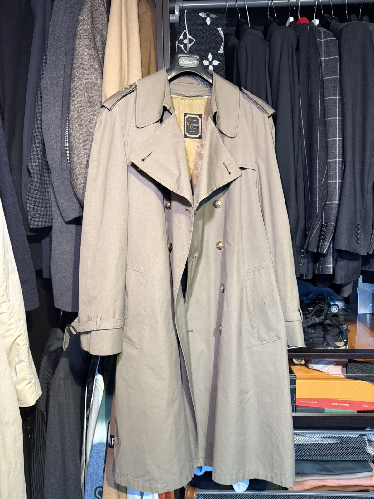 Dior Christian Dior Vintage Trench Coat - Khaki Size US L / EU 52-54 / 3 - 1 Thumbnail