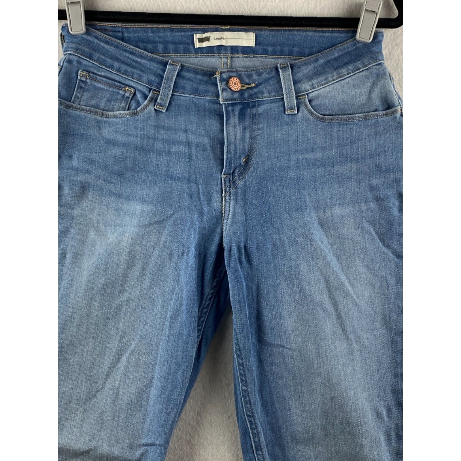 Levi's Levi's Jeans Legging 28 Blue Ankle Tapper Distressed Denim 28x30 Womens Regular Mid Rise 5-Pocket Denim Jeans Size 28" / US 6 / IT 42 - 2 Thumbnail