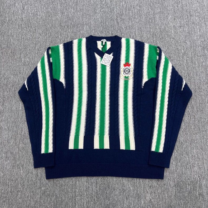 Loewe LOEWE Striped Wool Sweater L Size US L / EU 52-54 / 3 - 1 Thumbnail