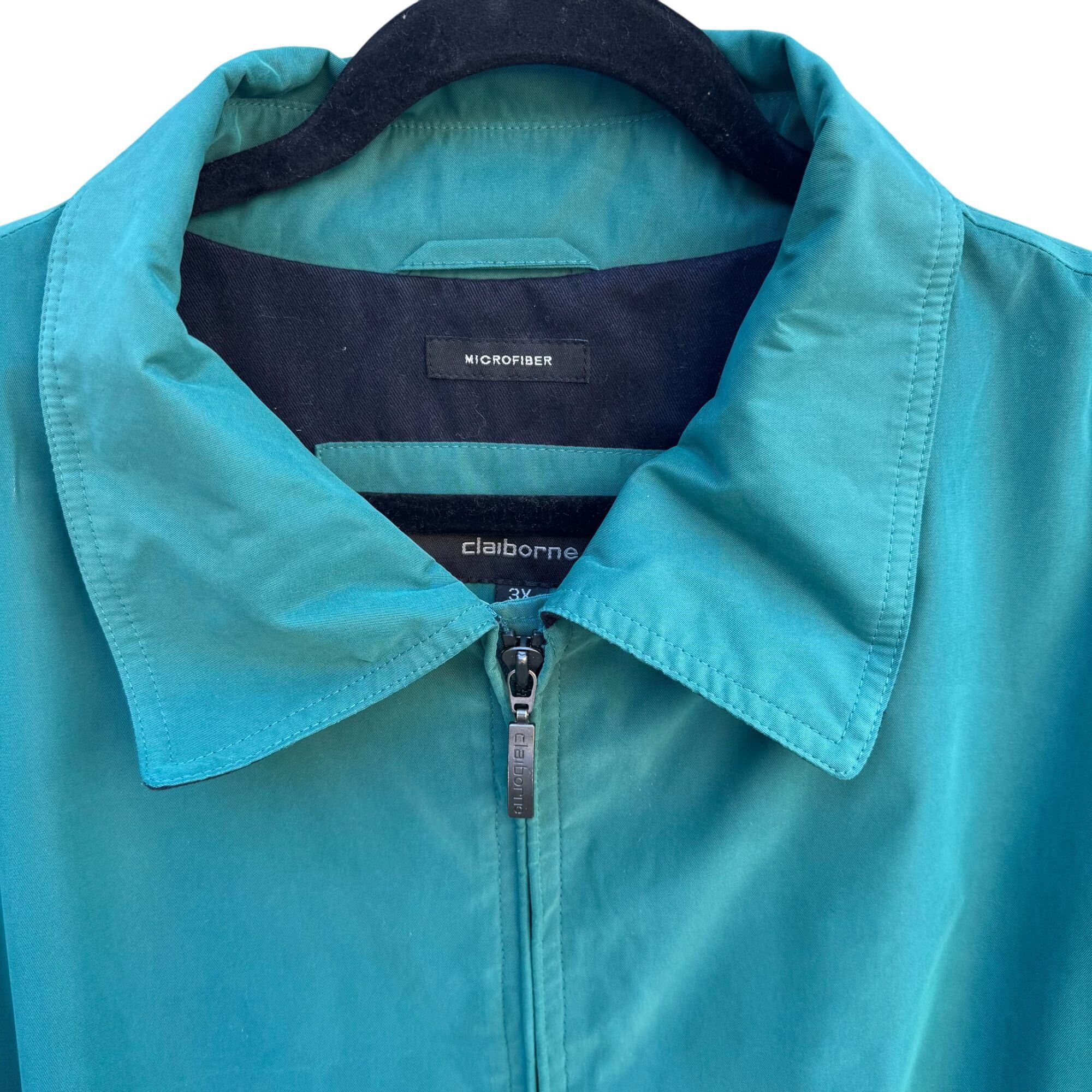 Liz Claiborne Claiborne Vintage 90s Mens 3X Teal Lightweight Microfiber Fu Size US XXL / EU 58 / 5 - 11 Thumbnail