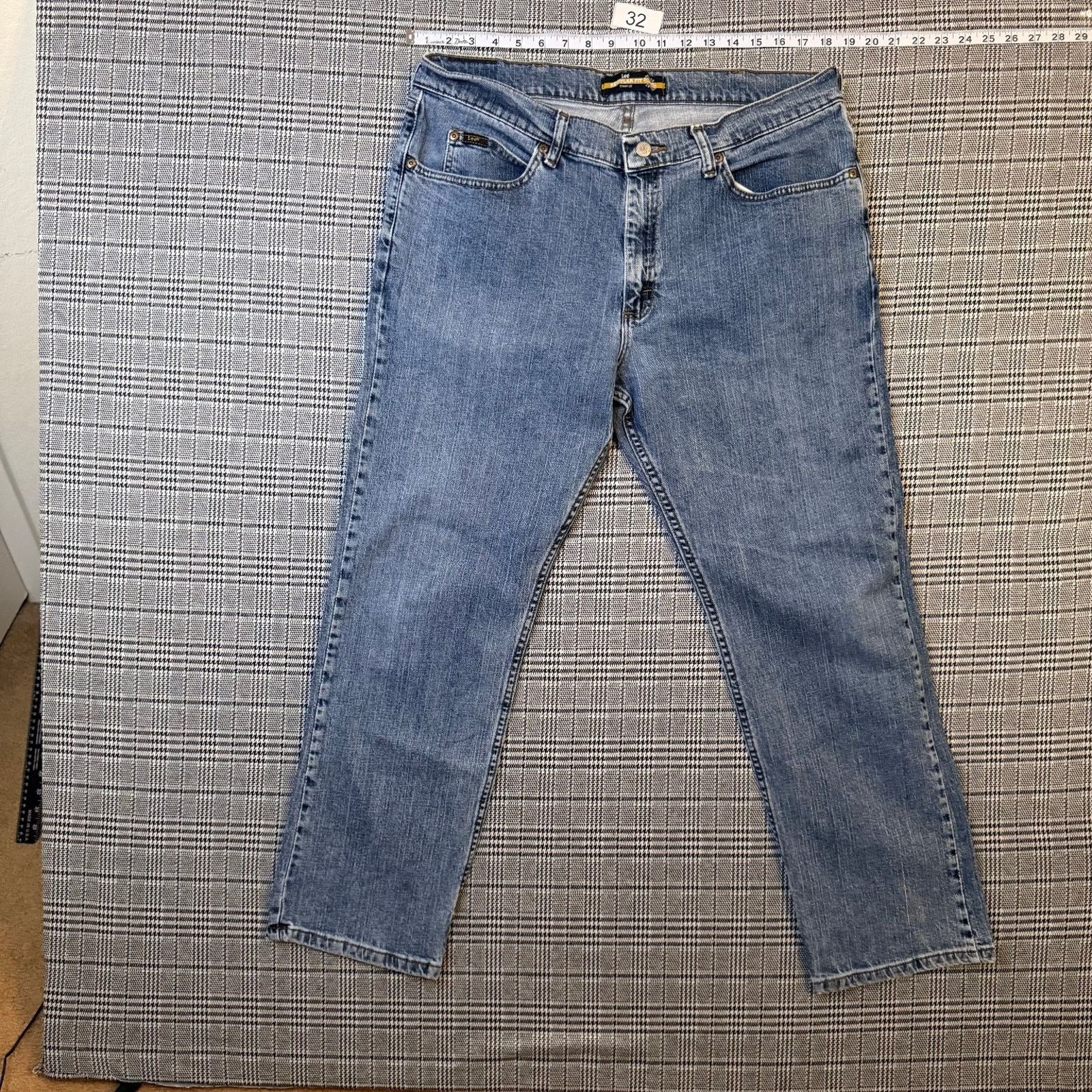 Lee Lee Men's Jeans Blue Denim Regular Fit Straight Leg Size 32 Size US 32 / EU 48 - 2 Thumbnail