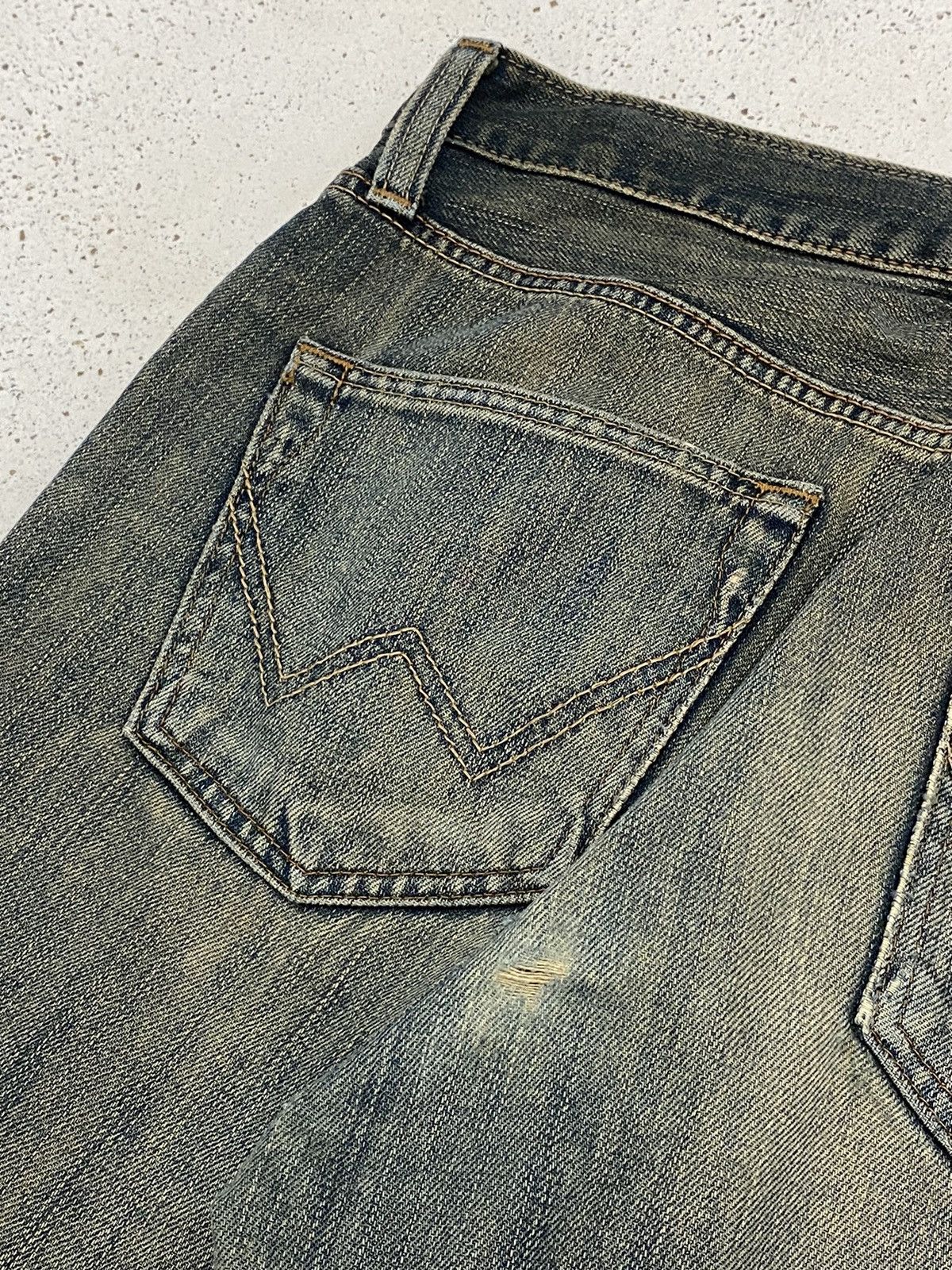 Edwin × Japanese Brand Edwin 404 Denim Baggy Loose Fit Washed Distressed Size US 32 / EU 48 - 19 Thumbnail
