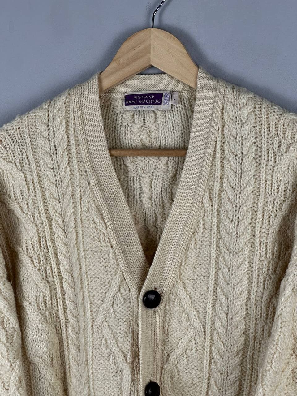 Highland Highland Home Industries 90s Made In Scotland Knit Cardigan Size US L / EU 52-54 / 3 - 4 Thumbnail