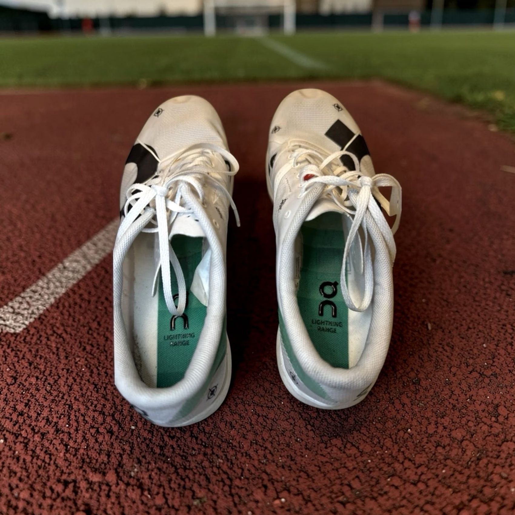 Vintage On Cloudspike 10000m 2 Undyed White Mint Green Distance Track Spikes Mens 7 Size US 7 / EU 40 - 5 Thumbnail