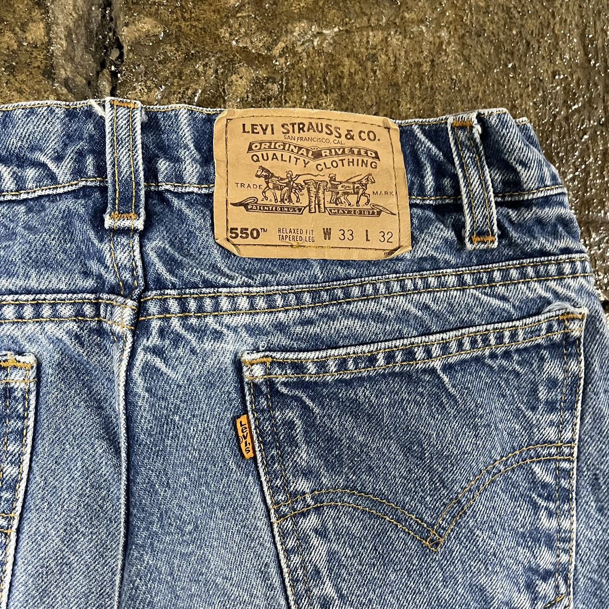 Levi's × Vintage Crazy Vintage 90s Levi's Orange Tab 550 Faded Skater Jeans Size US 32 / EU 48 - 4 Thumbnail