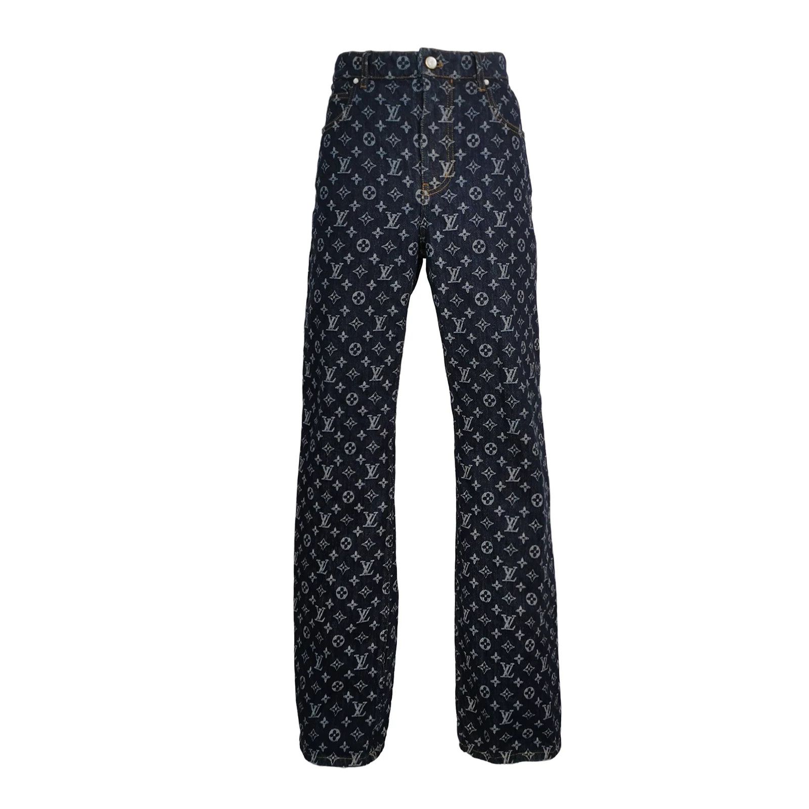 Louis Vuitton Louis Vuitton Cotton Monogram Print Button Pants 30 Size US 30 / EU 46 - 1 Thumbnail