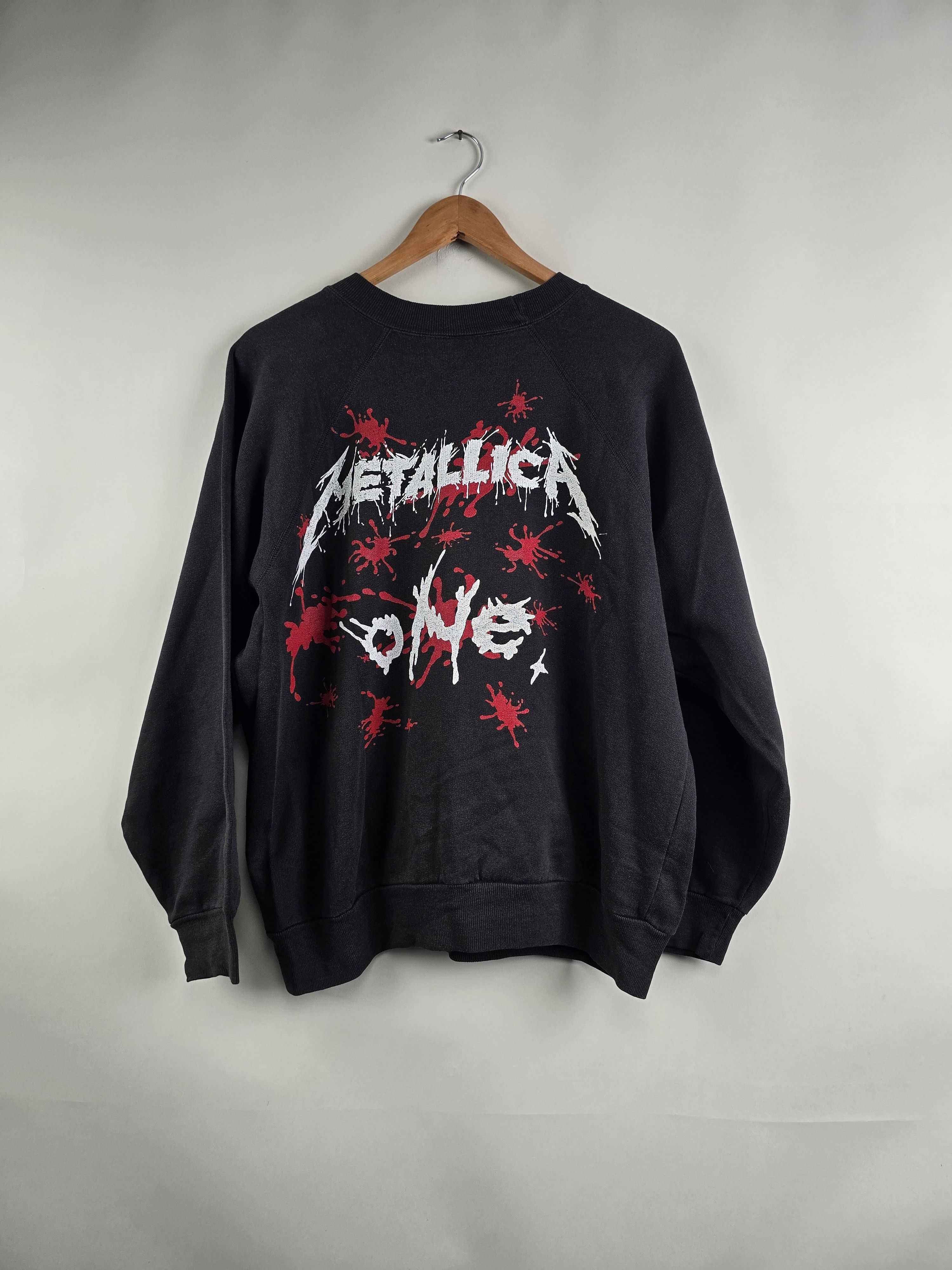 Band Tees × Metallica × Vintage 80s Metallica One Pushead Crew neck L 22" 26" Size US L / EU 52-54 / 3 - 5 Thumbnail