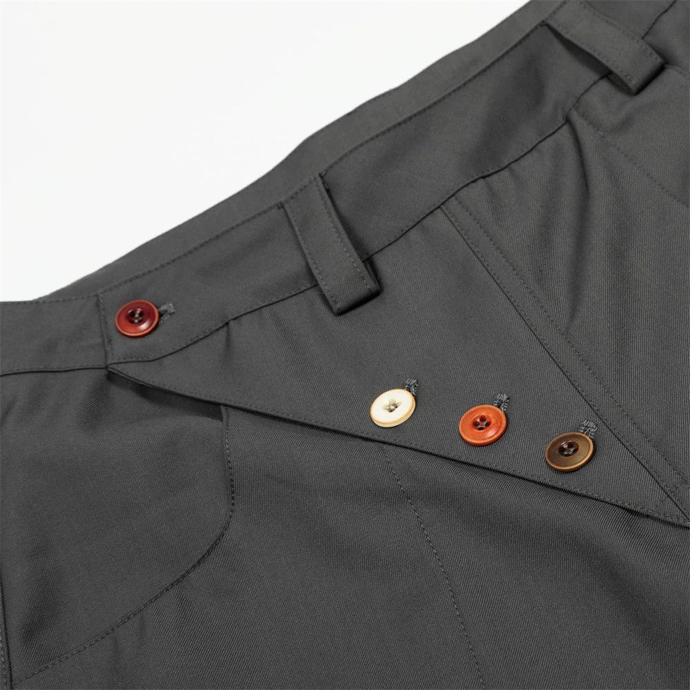 Japanese Brand Men's irregular button casual loose wide-leg scimitar pants Size US 32 / EU 48 - 4 Thumbnail