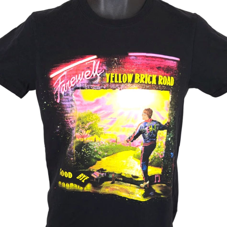 Vintage Elton John T Shirt Mens Size Small Black 2019 Farewell Yellow Brick Road Tour Vintage No Size US S / EU 44-46 / 1 - 2 Thumbnail