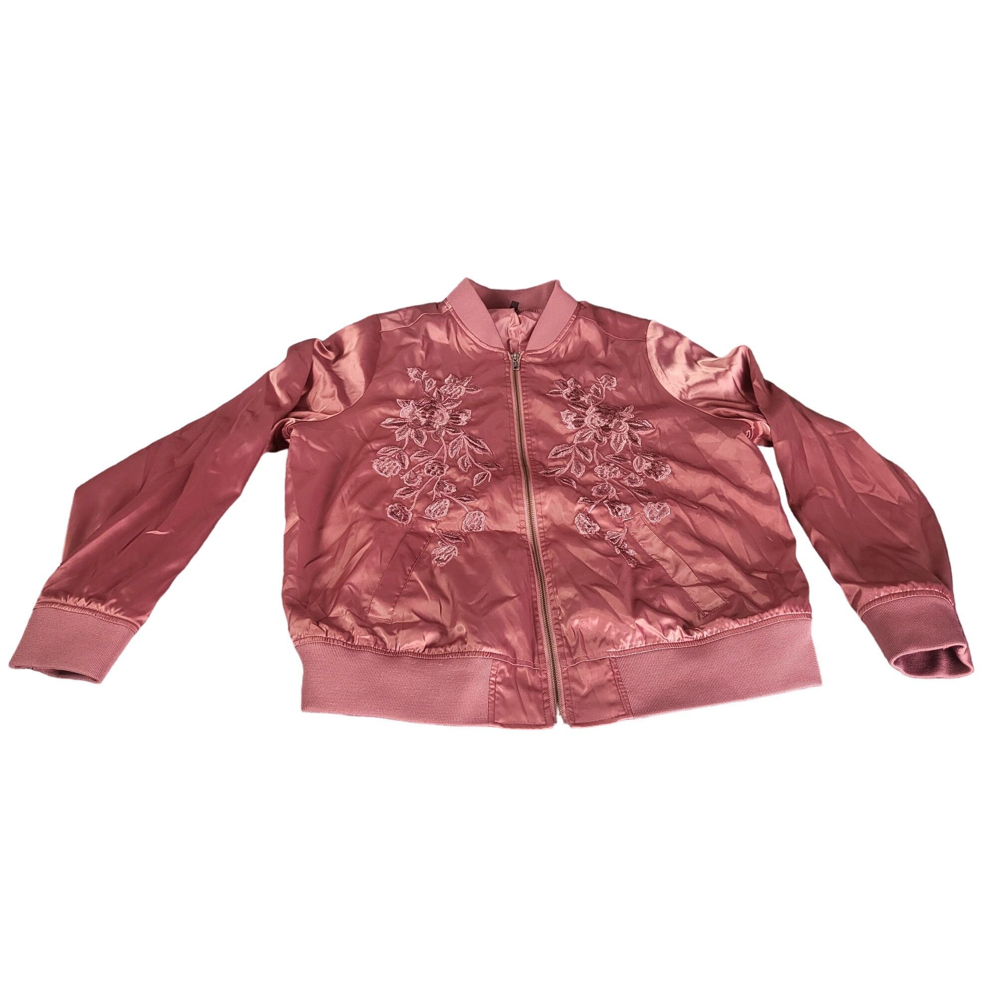 Torrid Torrid Embroidered Satin Bomber Jacket Rose Pink Full Zip Si Size XL / US 12-14 / IT 48-50 - 1 Thumbnail