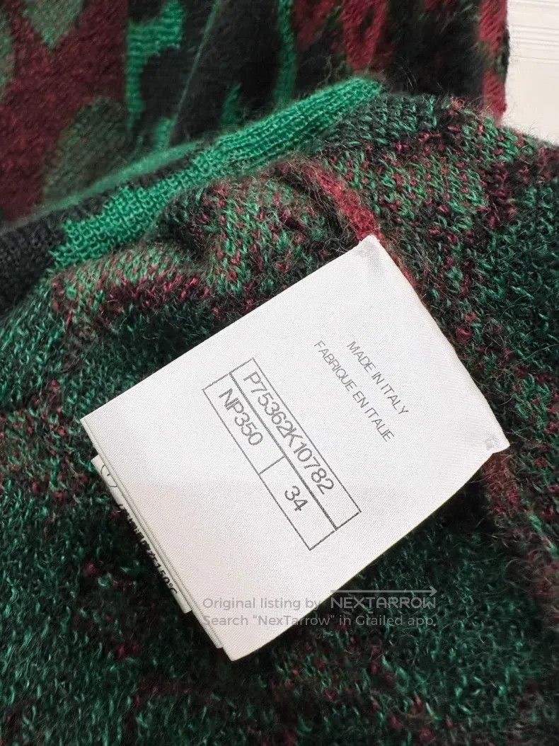 Chanel Chanel 23A Handicraft Workshop Red and Green Colour-blocke Size XXS / US 00 / IT 34 - 5 Thumbnail