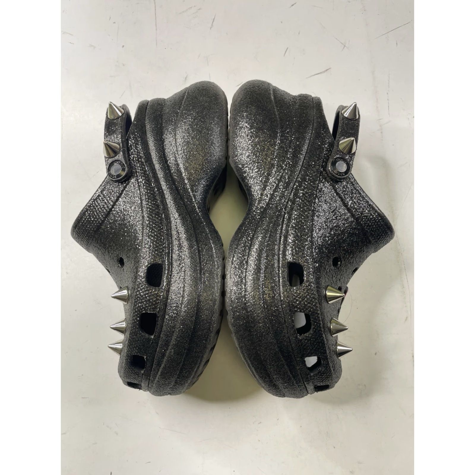 Crocs CROCS BAE Stud Glitter Black Wedge Slide Chunky Women Size 10 Platform Slip-On Shoes Size US 10 / IT 40 - 7 Thumbnail