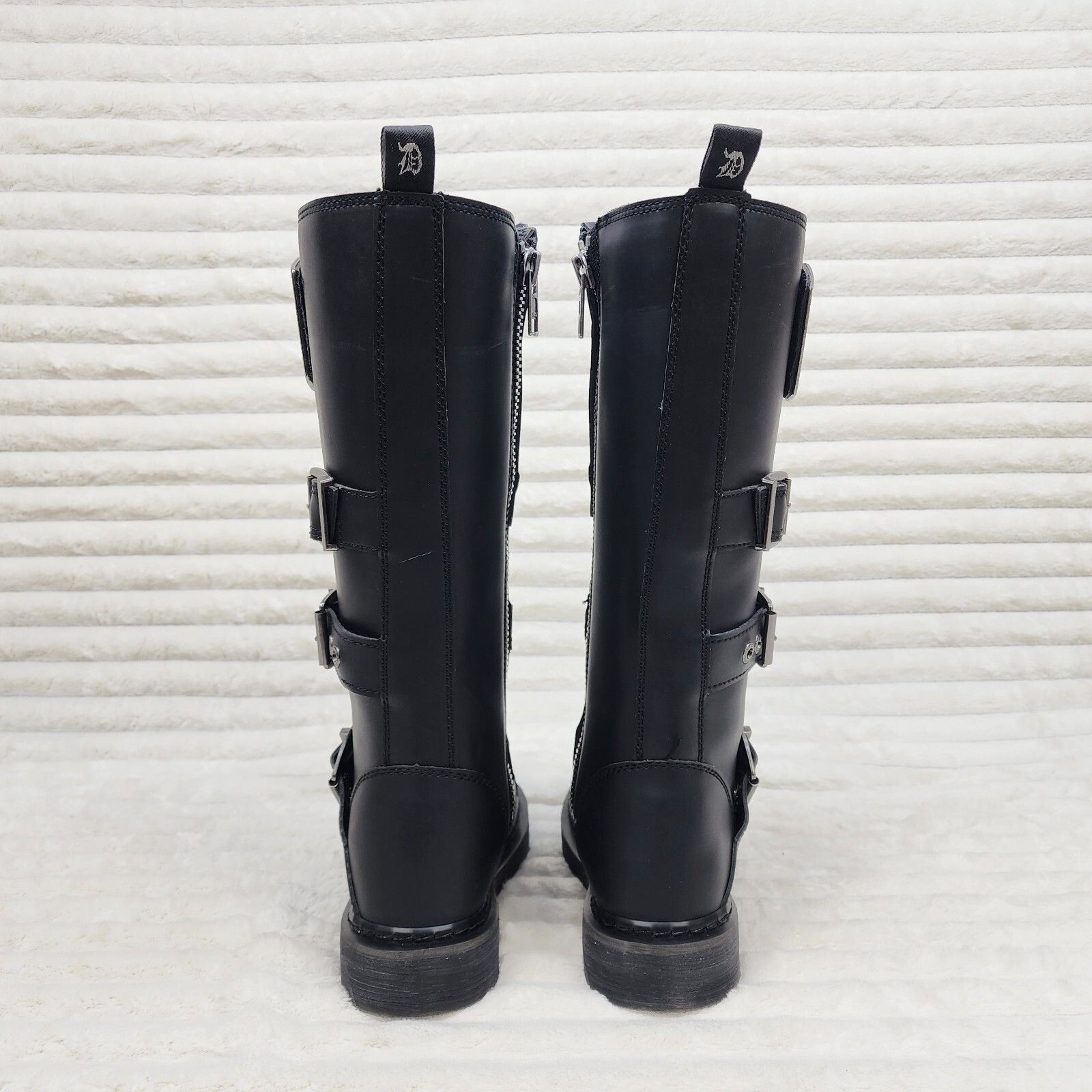 Other Bolt 405 Goth Combat Biker Knee Boots Black Matte Men Sizes Size US 12 / EU 45 - 4 Thumbnail
