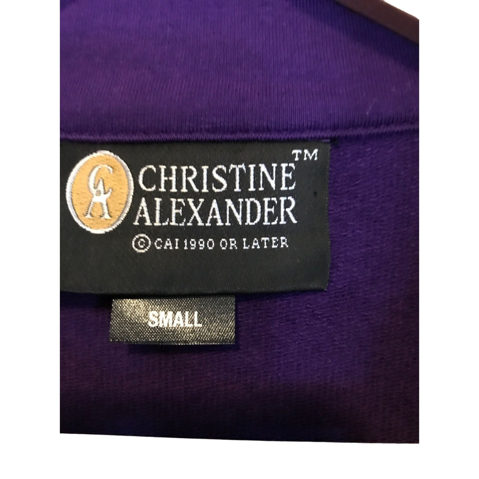 Designer Christine Alexander SMALL PURPLE Cotton Track Jacket Exercis Size S / US 4 / IT 40 - 4 Thumbnail