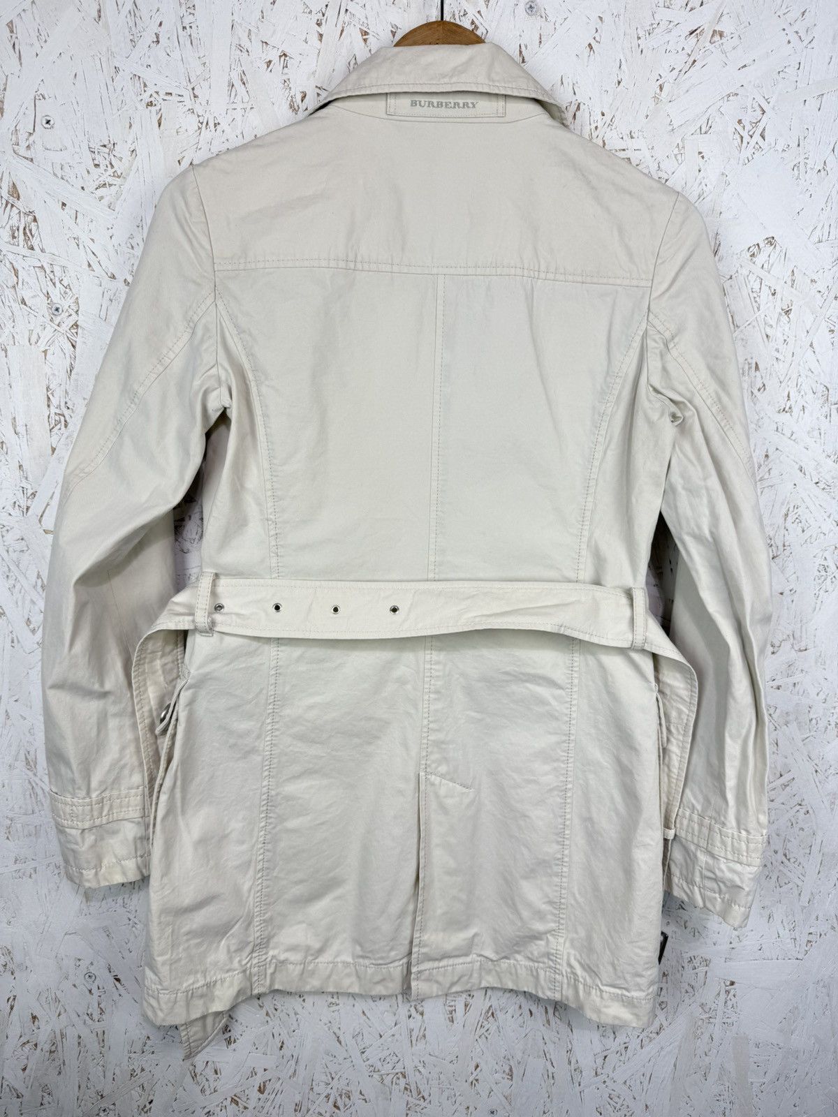 Burberry Burberry London Lightweight Cotton Coat Belted Jacket Beige Size S / US 4 / IT 40 - 7 Thumbnail