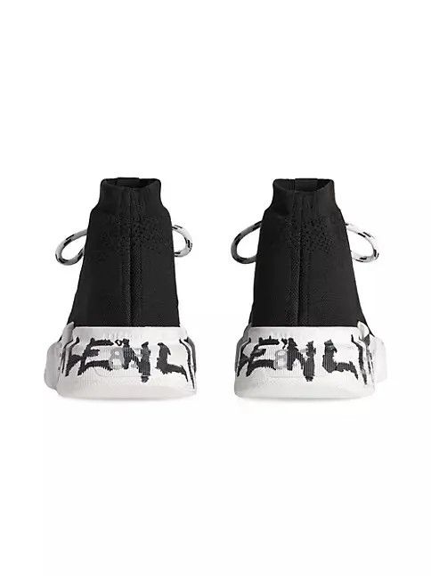 Balenciaga o1mt1gz0125 Speed 2.0 Lace-Up Graffiti Knit Sneakers Size US 13 / EU 46 - 3 Thumbnail