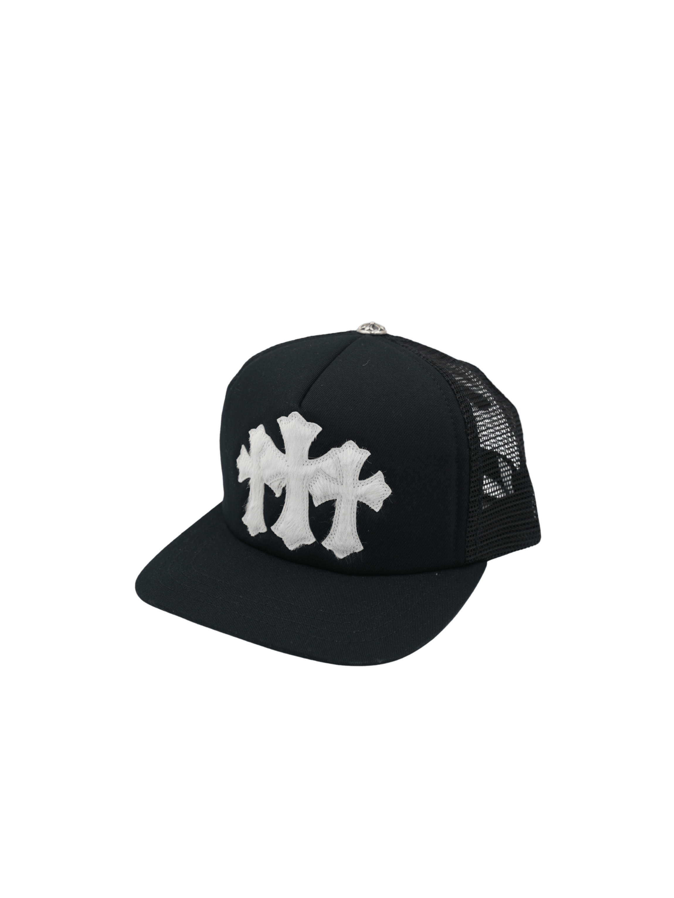 Chrome Hearts Chrome Hearts Pony Hair Cemetery Cross Patch Trucker Hat Size ONE SIZE - 1 Thumbnail