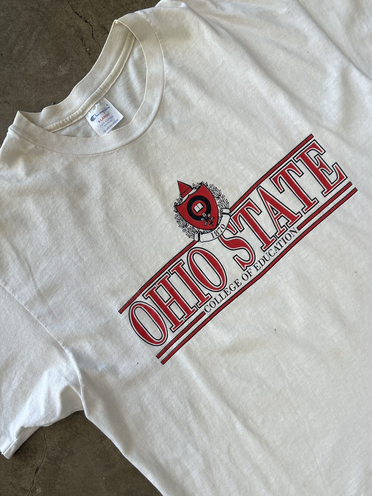 NCAA × Vintage Vintage Champion Ohio State Education Single Stitch Tee XL Size US XL / EU 56 / 4 - 1 Thumbnail