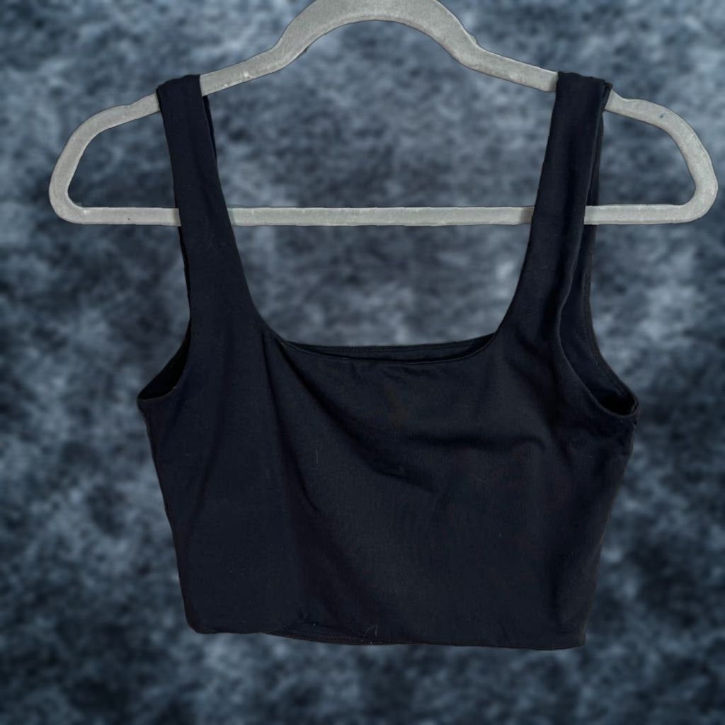 Vintage Babaton Tank Womens Cropped Black Nylon Spandex Stretchy M Medium Size M / US 6-8 / IT 42-44 - 1 Thumbnail