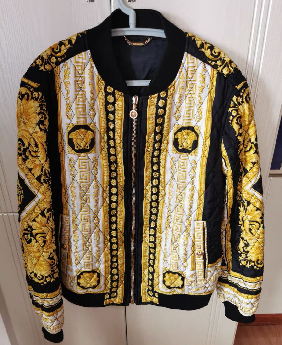 Versace Versace Mulberry silk cotton jacket Size US L / EU 52-54 / 3 - 1 Thumbnail