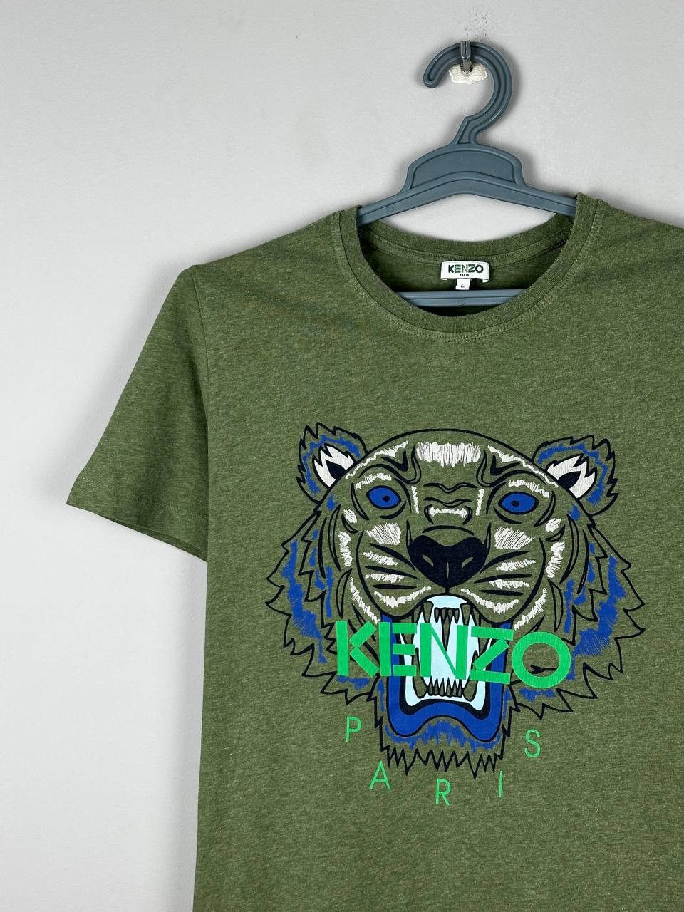 Kenzo Kenzo Tiger Logo Green T Shirt Size US L / EU 52-54 / 3 - 3 Thumbnail