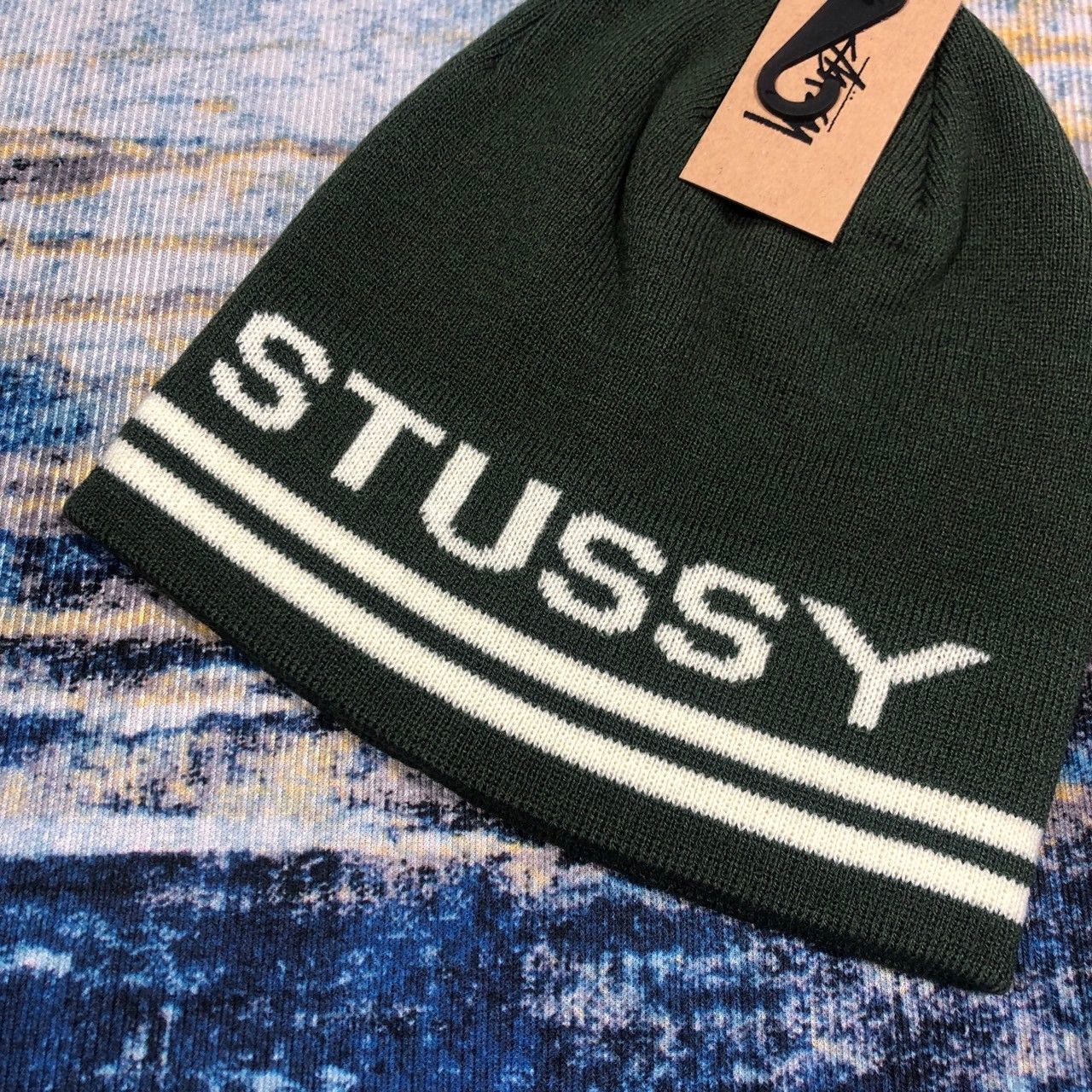 Stussy × Vintage Stussy Jacquard Stripe Skullcap Beanie Size ONE SIZE - 3 Thumbnail