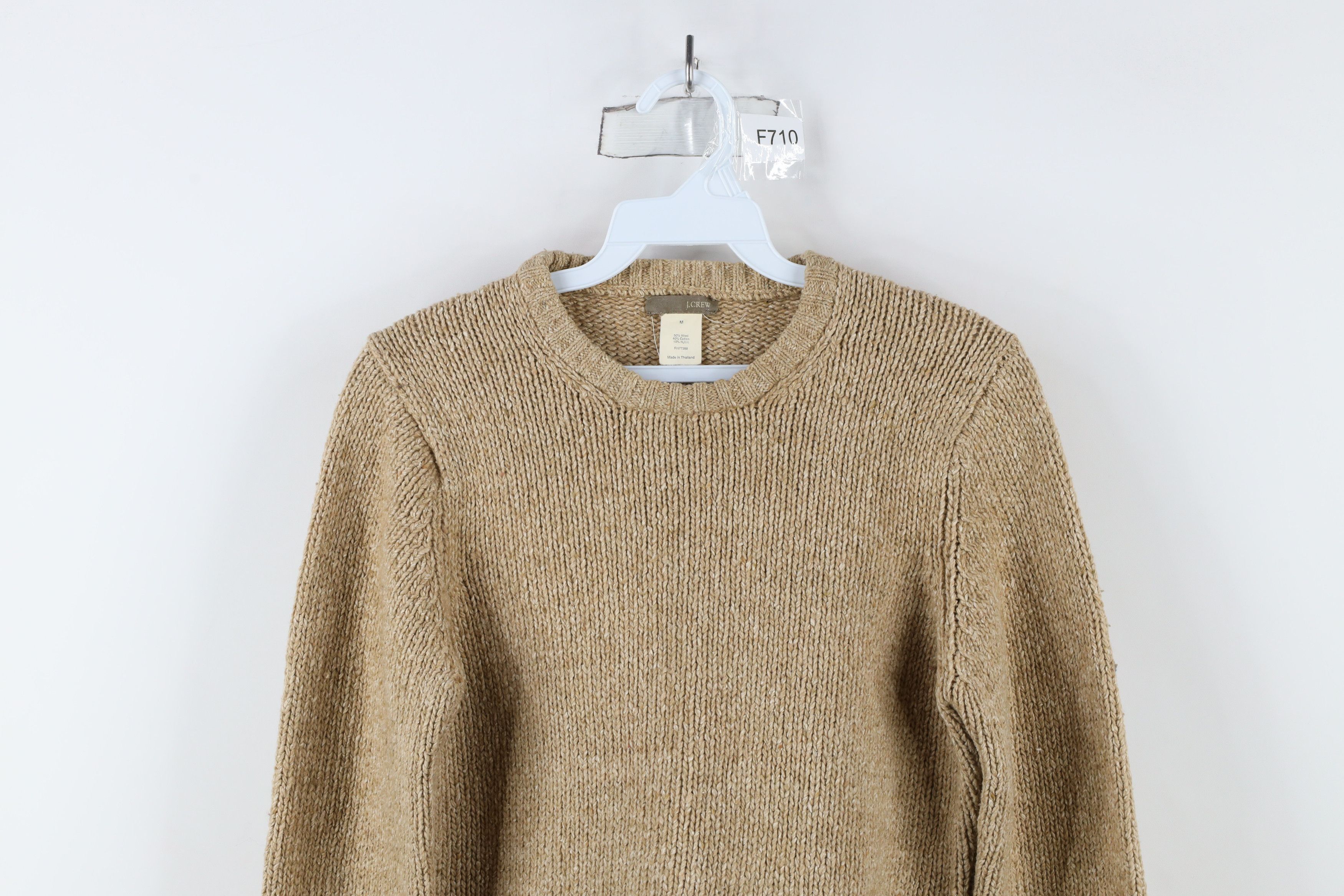J.Crew × Vintage Vintage Y2K 90s J Crew Chunky Marled Knit Sweater Beige Size M / US 6-8 / IT 42-44 - 2 Thumbnail