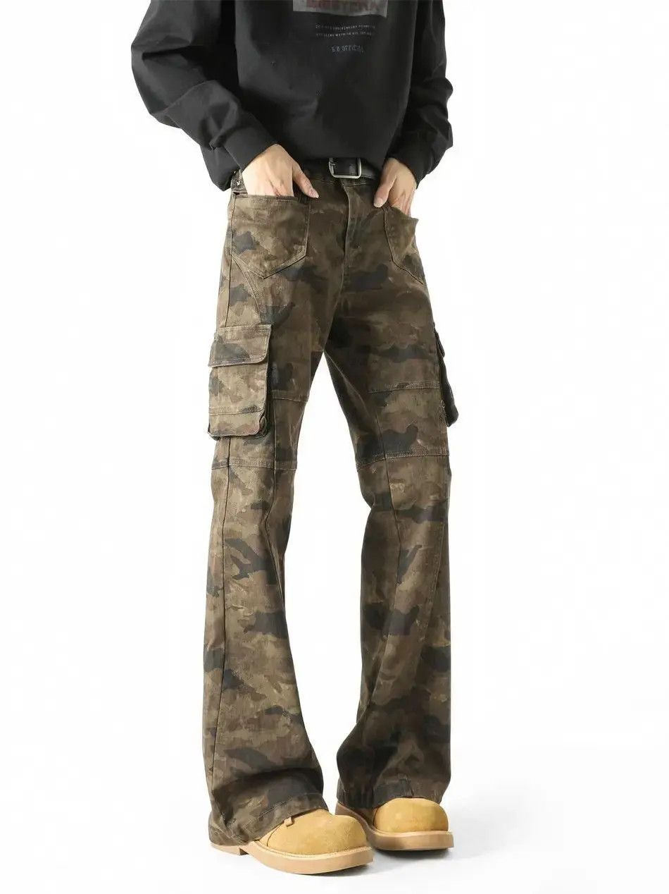 Japanese Brand Retro loose camouflage pocket jeans Size US 30 / EU 46 - 4 Thumbnail