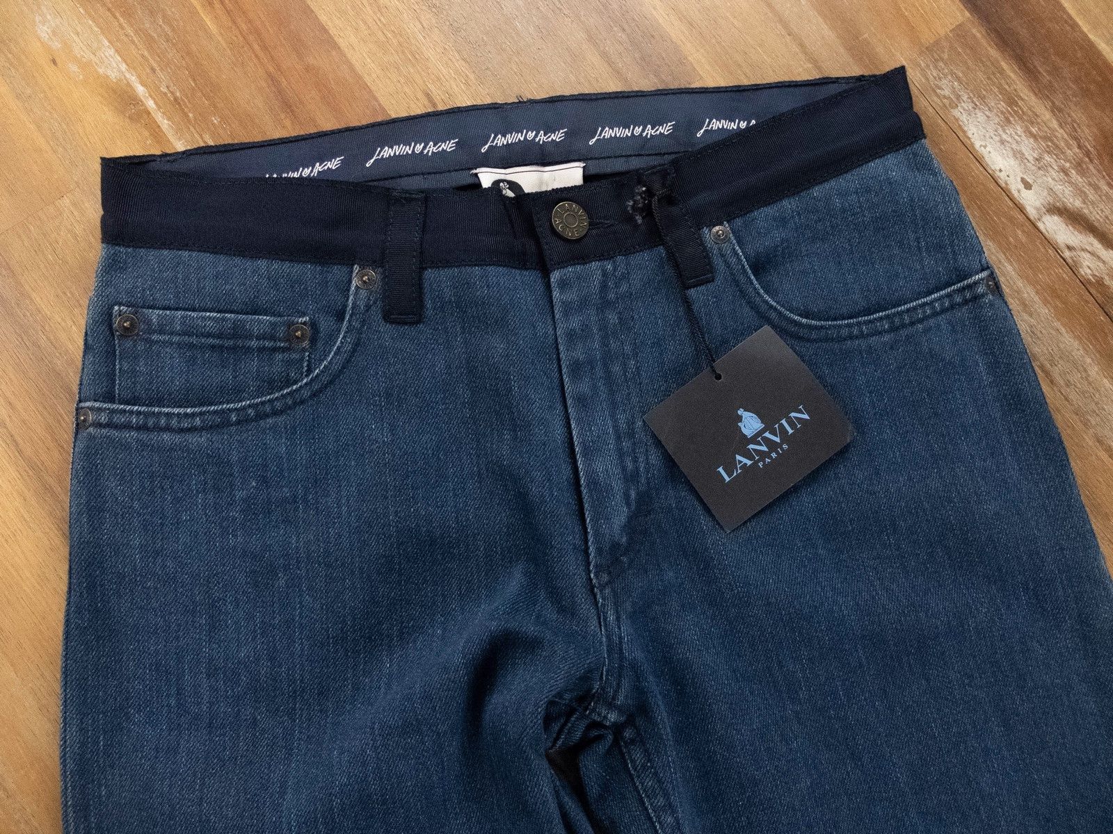 Acne Studios LANVIN x ACNE STUDIOS vintage blue stretch pants jeans 29 Size 29" - 2 Thumbnail